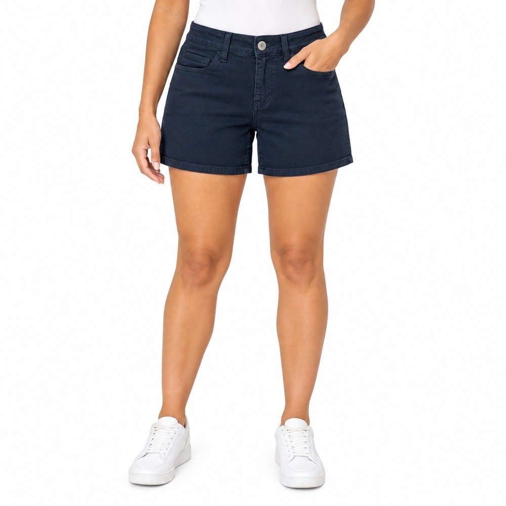 American Eagle Outfitters Womens Super Stretch Midi Shorts Black Size 4